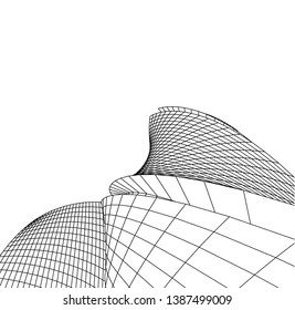 abstract 3d architecture, vector background  
