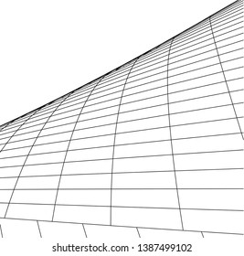 abstract 3d architecture, vector background  
