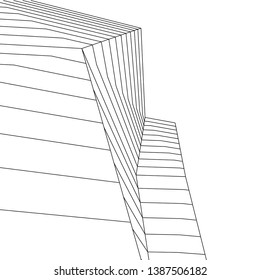 
Abstract 3d architecture, vector background  