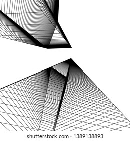 abstract 3d architecture, vector background