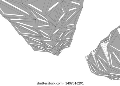 abstract 3d architecture, vector background