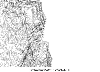 abstract 3d architecture, vector background