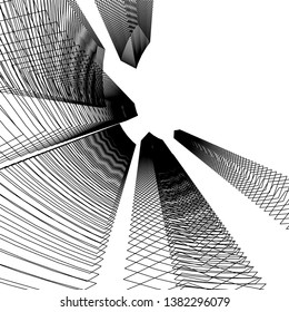 abstract 3d architecture vector illustration