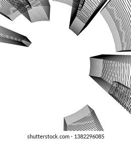 abstract 3d architecture vector illustration