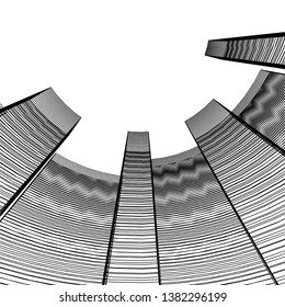 abstract 3d architecture vector illustration