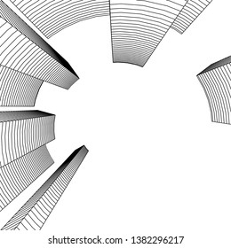abstract 3d architecture vector illustration