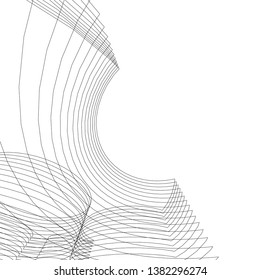 abstract 3d architecture vector illustration