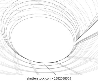 abstract 3d architecture vector illustration