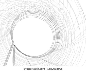 abstract 3d architecture vector illustration