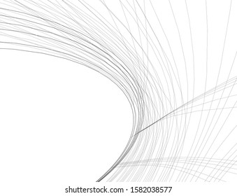abstract 3d architecture vector illustration