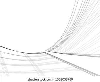 abstract 3d architecture vector illustration