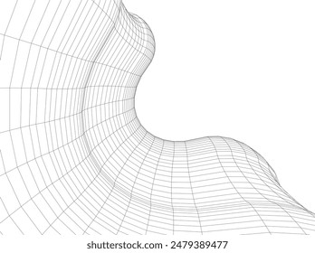 abstract 3d architecture vector illustration
