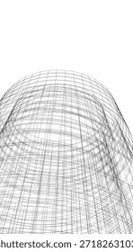 Abstract 3d architecture vector illustration