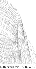 Abstrakte 3D-Architektur, Vektorgrafik