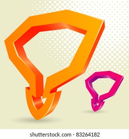 Abstract 3D Arrow, element for design, vector illustration