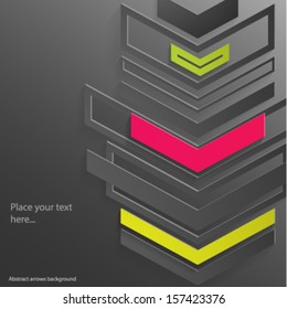 Abstract 3d arrows design background. Vector eps10