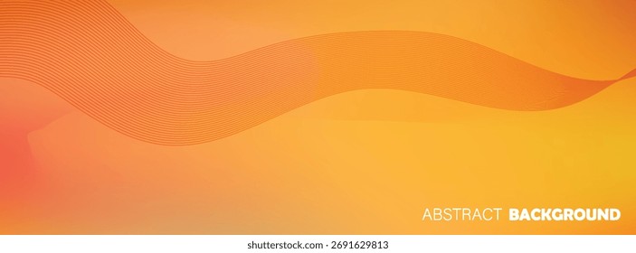 Abstract 3D autumn studio space background. Blank wall background with orange and dark brown gradients. Horizontal mockup background. vector illustration,