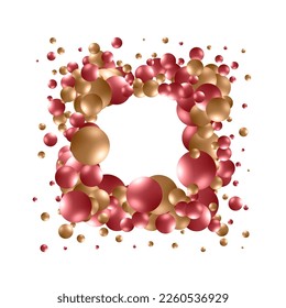 Abstract 3d background with balls of color. Vector design element