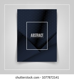 Abstract 3d background with black paper layers. Vector geometric illustration of sliced shapes. Graphic design element. Minimal design. Decoration for business presentation.