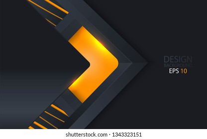 Abstract 3d background with black paper layers.