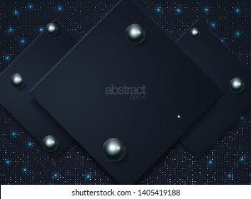 Abstract 3d background with black paper layers