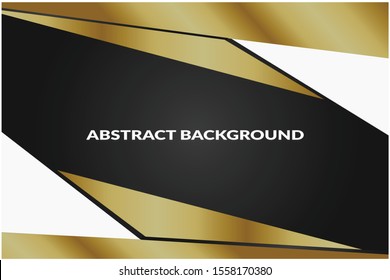 Abstract 3d background with black paper layers. Vector geometric illustration of carbon sliced shapes textured with golden glittering dots. Graphic design element. Elegant decoration