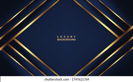 Abstract 3d background with black paper layers. Vector geometric illustration of carbon sliced shapes textured with golden glittering dots. Graphic design element. Elegant decoration