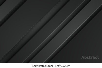 Abstract 3d background with black paper layers