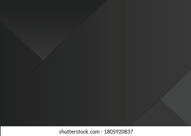 Resumen de fondo 3d con capas de papel negro. Ilustración geométrica vectorial de las formas de corte de carbono y textura. Elemento de diseño gráfico. Diseño mínimo. Decoración para la presentación de negocios