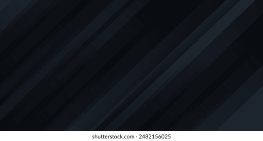 Abstract 3d background with black paper layers. Vector geometric illustration of carbon sliced shapes. Graphic design element. Minimal design. Decoration for business presentation abstract