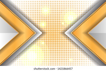 Abstract 3d background black and white a combination line gold carbon and pattern. Luxury geometric render for use business advertising, cover, banner, background design