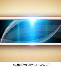 Abstract 3D background, blue vector illustration.