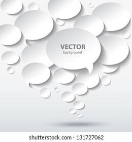 Abstract 3D background with bubble speech.