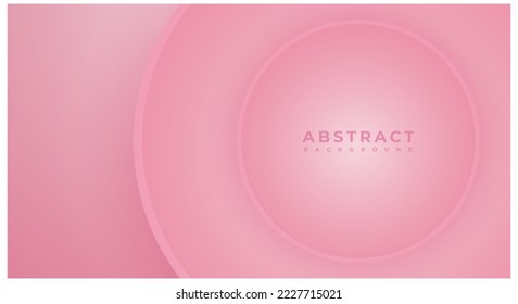 Abstract 3D Background Circle Pink Papercut Layer with Copy Space for Text or Message