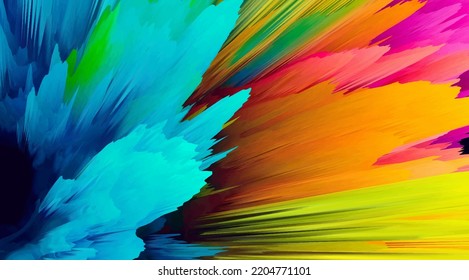Abstract 3d background of color stains of paints