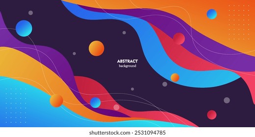 Abstract 3D background colored waves. Abstract paper cut Abstract colored waves and circles. Eps10