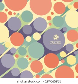 Abstract 3d background with colorful cylinders.