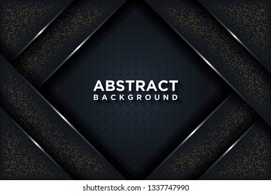 Abstract 3D background with a combination of luminous dots in 3D style. Graphic design element. Elegant decoration. EPS 10