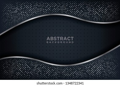 Abstract 3D background with a combination of luminous dots in 3D style. Graphic design element. Elegant decoration. EPS 10