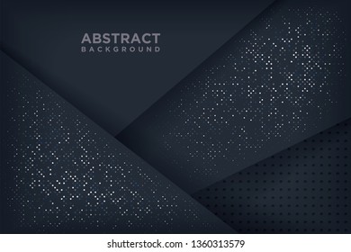 Abstract 3D background with a combination of luminous dots in 3D style. Graphic design element. Elegant decoration.