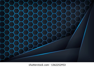 Abstract 3D background with a combination of luminous polygons in 3D style. Graphic design element. Elegant decoration. EPS 10 