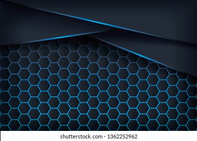 Abstract 3D background with a combination of luminous polygons in 3D style. Graphic design element. Elegant decoration. EPS 10 