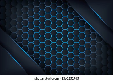 Abstract 3D background with a combination of luminous polygons in 3D style. Graphic design element. Elegant decoration. EPS 10 