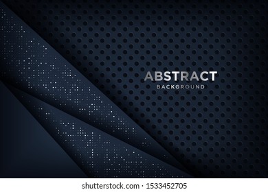 Abstract 3D background with a combination of luminous dots in 3D style. Graphic design element.