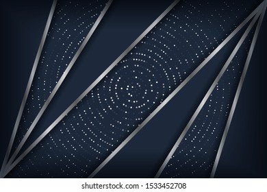 Abstract 3D background with a combination of luminous dots in 3D style. Graphic design element.