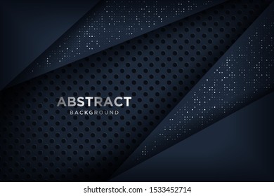 Abstract 3D background with a combination of luminous dots in 3D style. Graphic design element.