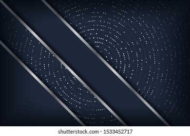 Abstract 3D background with a combination of luminous dots in 3D style. Graphic design element.