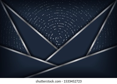 Abstract 3D background with a combination of luminous dots in 3D style. Graphic design element.