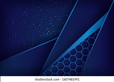 Abstract 3D background with a combination of luminous polygons in 3D style.