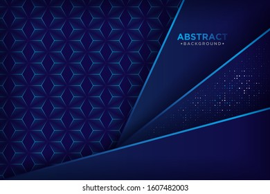 Abstract 3D background with a combination of luminous polygons in 3D style.